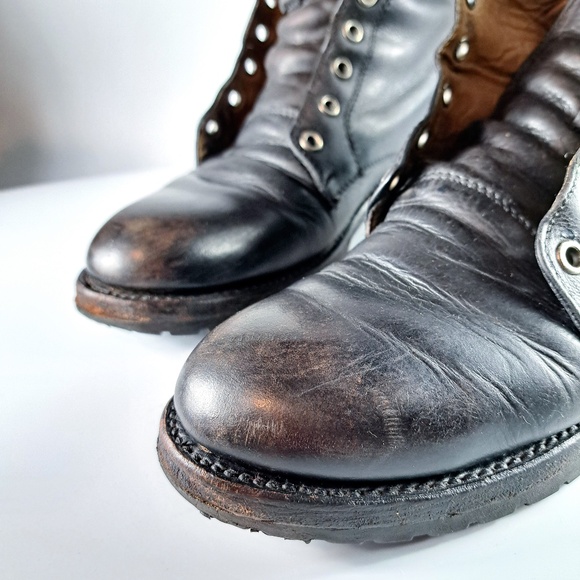 John Fluevog Living Black Casual Lace-Up Boot Size Women 7 / Men 5 - Picture 5 of 14